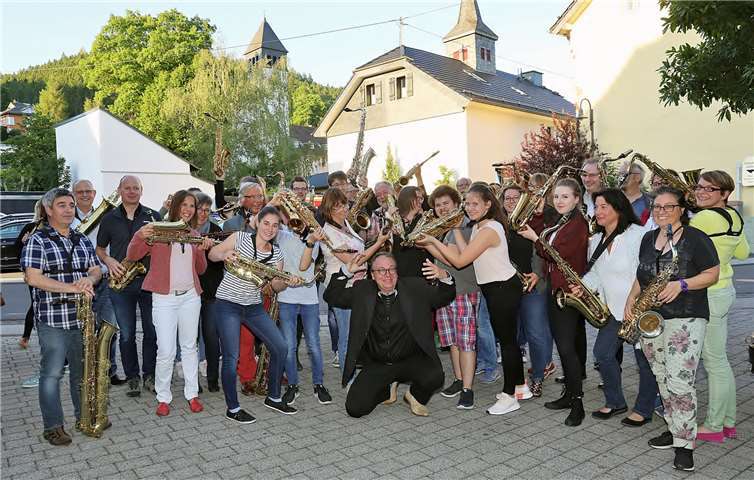 Teilnehmer des Saxophon-Workshops und -Konzerts im Jahr 2017. Copyright: Werner Dreschers