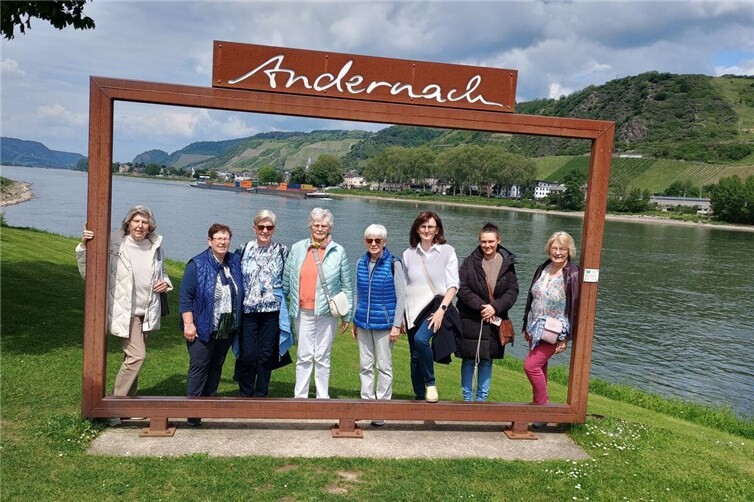 Teilnehmerinnen der kfd Frühlingsfahrt in Andernach am Rhein
