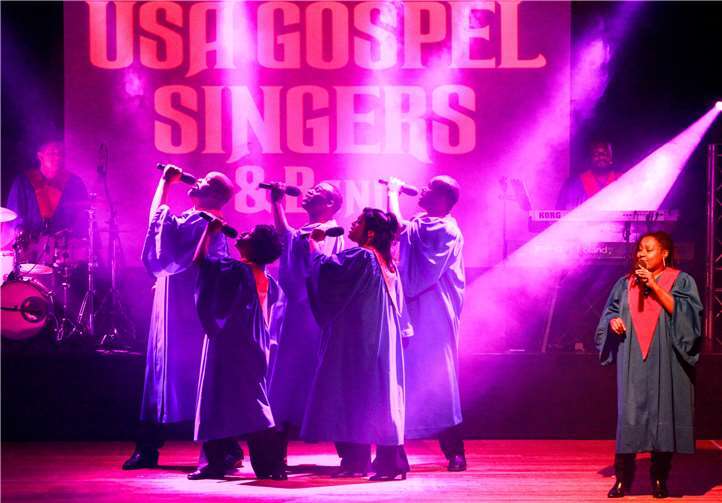 The Original USA Gospel Singers werden eine schwungvolle und atemberaubende Show bieten. Foto: Frank-Serr-Showservice-Int