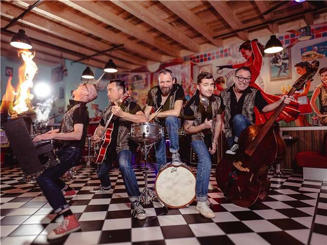 „The Wild Bobbin‘ Baboons“ sind am 3. August auf dem Marktplatz in Mayen im Rahmen der Summer Beats zu erleben.  Foto: Rebecca Hammer