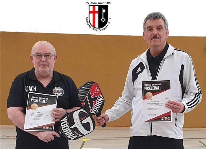 Thilo Buch und Christof Wölk haben erfolgreich die DPB-Trainer-C+ Lizenz erworben. Foto: TV Pfaffendorf e.V.