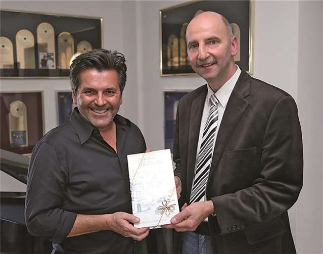 Thomas Anders und Peter Stäblein freuen sich auf das gemeinsame Benefizkonzert 2014 in Vallendar. GV Germania