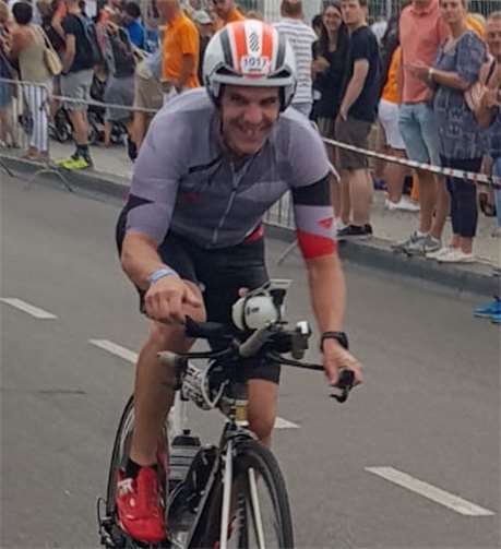 Thomas Pax auf der Radstrecke.privat