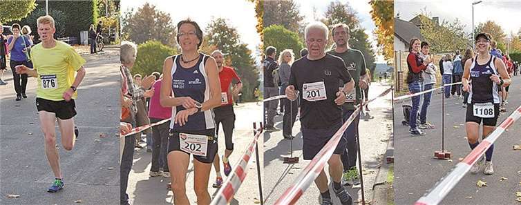 Thomas Reuter, Mechthild und Juppi Schütz sowie Diana Seer beim Zieleinlauf. Privat