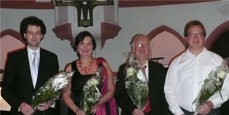 Thomas Schwarz, Susanna Frank, Klaus Büschler, Vilhjalmur Sigridarson (v.l.) rissen das Publikum mit.  Privat