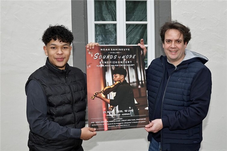 Thomas Sebastian (re.) unterstützte das Vorhaben des jungen Geigers