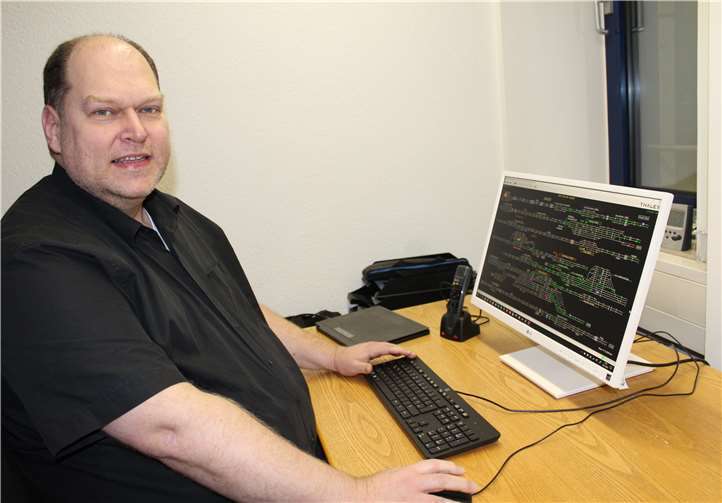 Thorsten Müller in seinem Koblenzer Büro beim SPNV Nord.