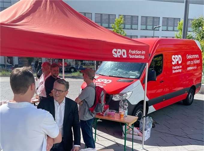 Thorsten Rudolph stand auf dem Zentralplatz für Gespräche bereit. Foto: Denny Blank