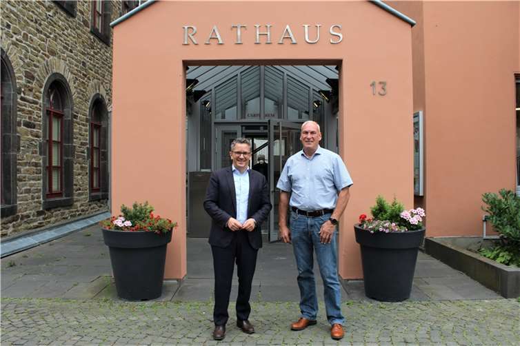 Thorsten Rudolph traf sich im Rathaus der Verbandsgemeinde Vallendar mit Fred Pretz, um sich mit dem Bürgermeister über aktuelle Themen auszutauschen.  Quelle: Wahlkreisbüro Thorsten Rudolph/Volker Schmidt