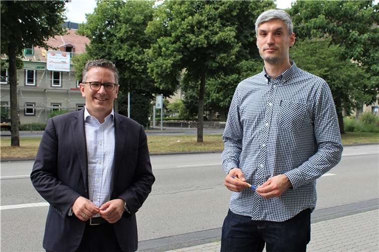 Thorsten Rudolph und DGB-Regionalgeschäftsführer Sebastian Hebeisen tauschen sich regelmäßig aus.  Foto: Wahlkreisbüro Thorsten Rudolph/Volker Schmidt