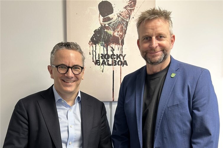 Thorsten Rudolph und Marko Boos trafen sich im Dienstzimmer des Landrats, um sich über die Situation im Kreis Mayen-Koblenz auszutauschen. Foto: Wahlkreisbüro Thorsten Rudolph / Volker Schmidt