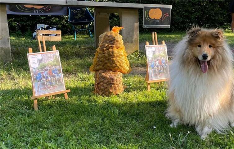 Tierischen Spaß hatte auch Hund Bello, der leider zu spät kam, jedoch ob seiner Siegerpose vorab eine Wild Card für den Folge-Cup erhielt. Foto: privat