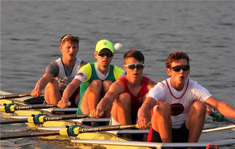 Tim Bier (Treis-Karden, 2. von links) mit seiner Mannschaft Malte Pelle Rietdorf (Hamburg), Philipp Thein (Eberbach) und Malte Anton Koch (Hamburg). Privat