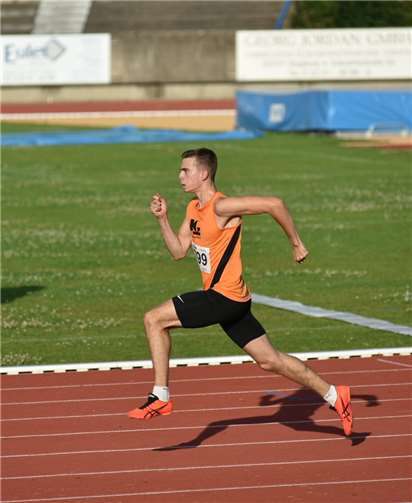 Timon Görlich auf der 200m-Strecke. Foto: privat