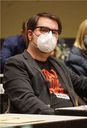 Tobias Härtling verweigerte für die Linken die Zustimmung zu einem Haushalt, „der schwache Bürger mehr belastet als reiche“.