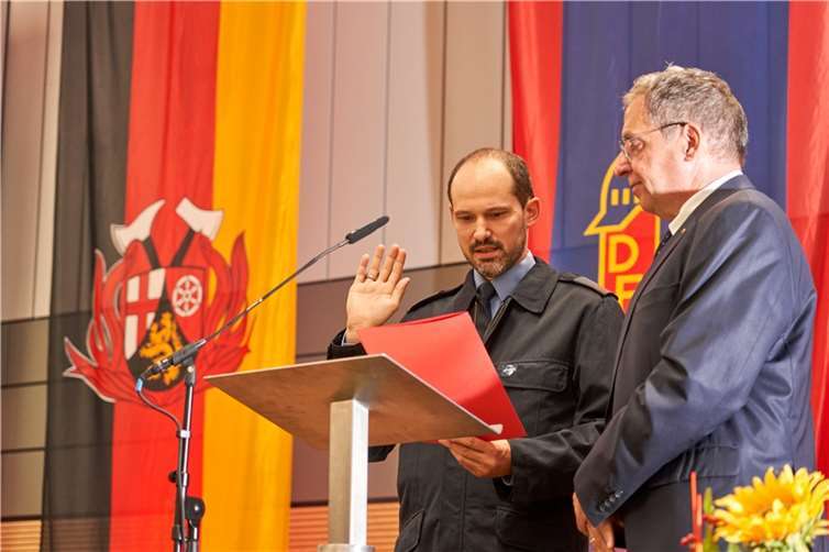 Tobias Rörig wurde zum Wehrführer von Holler ernannt.