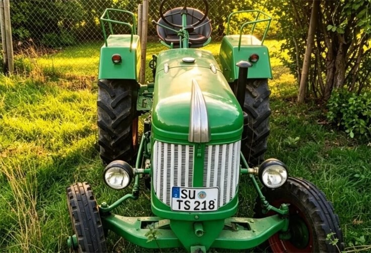 Tobias Schmitz liebt seinen 22-PS-starken Traktor.  Foto: privat