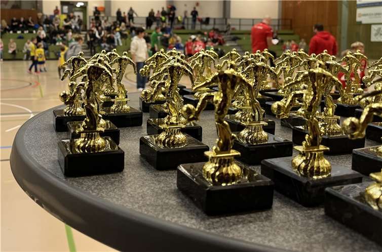 Tolle Pokale waren der Lohn für die Kleinsten im Fußball!  Foto: VG Vallendar