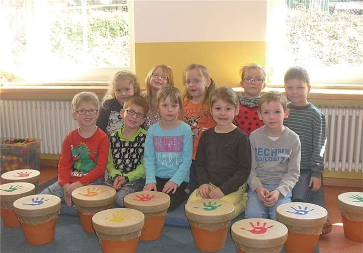Tolle Trommeln bauten sich die Kinder.