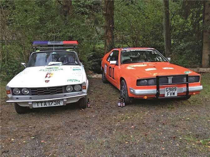 Tollste Fahrzeuge kamen bei der Rallye zum Einsatz.privat