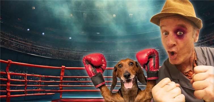 Tom Gerhardt wird in Mendig nicht nur als Hausmeister Krause alle Register ziehen.  Foto: Handwerker Promotion