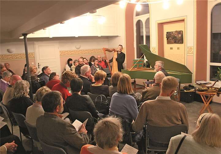 Tom Kannmacher und Hubert Arnold spielten auf eher unbekannten Instrumenten wie der keltischen Harfe. privat