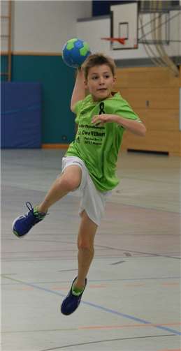 Tom Lempertz beim Torwurf. Anke Bous