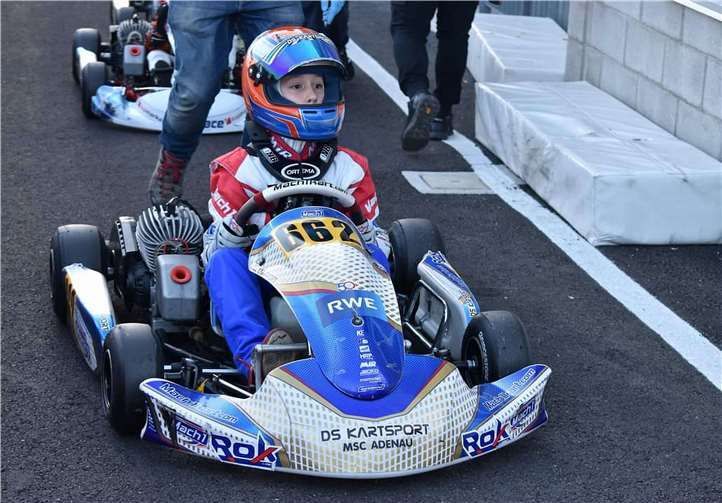 Tommie im Kart auf der Strecke.Fotos: MSC Adenau