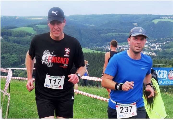 Torsten Hoben und Martin Rodde liefen gemeinsam ins Ziel bei ihrem Malbergdebüt