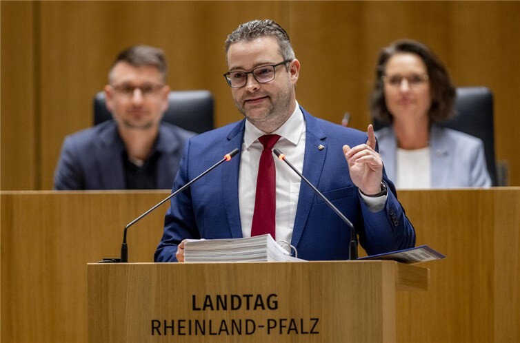 Torsten Welling Landtagsabgeordneter der CDU-Landtagsfraktion, während einer Debatte im Landtag in Mainz.Foto: Torsten Silz