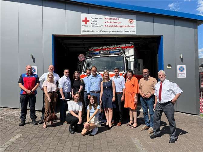 Torsten Welling und eine Delegation der CDU-Landtagsfraktion waren im Austausch mit dem DRK Ettringen.  Foto: privat