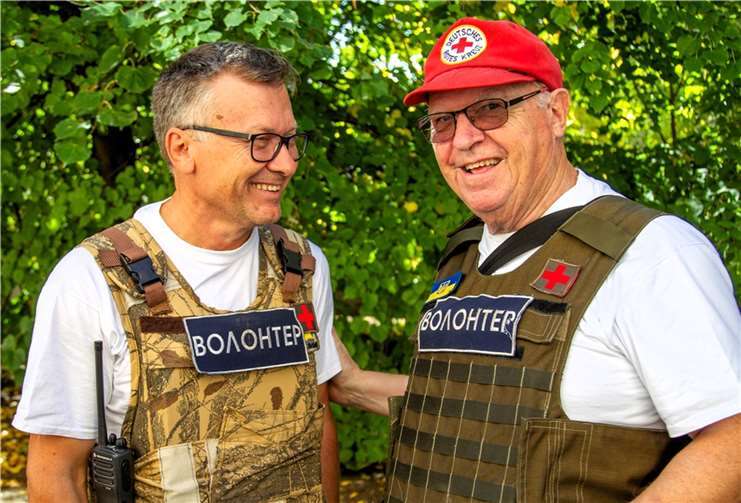 Tourleiter in der Ukraine(Charkiw) Andreas Klassen und Alfred Eich. Foto: privat