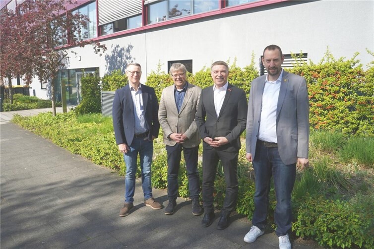 Trafen sich in Bornheim zum Austausch (v.r.): Christian Mandt, Dr. Erik Werdel, Thomas Radermacher und Sebastian Römer