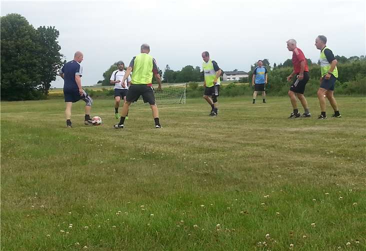 Training auf dem Fritzdorfer Sportplatz.