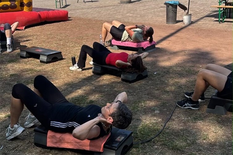 Training auf den Step Brettern