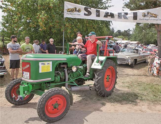 Traktoren dürfen beim traditionellen Oldtimertreffen in Wormersdorf natürlich nicht fehlen.