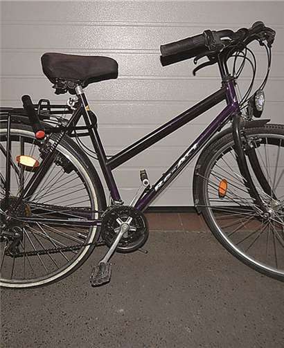 Trekkingrad der Marke Re-Act (Farbe: lila/violett-schwarz).privat