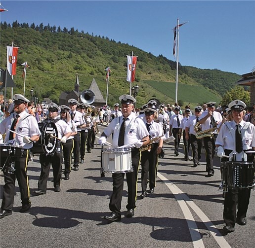 Treue Gäste aus Hessen. Der Profis vom Musikzug aus Heppenheim erfreuten mit ihrem tollen Spiel auch in 2015 beim Cochemer Weinfest.