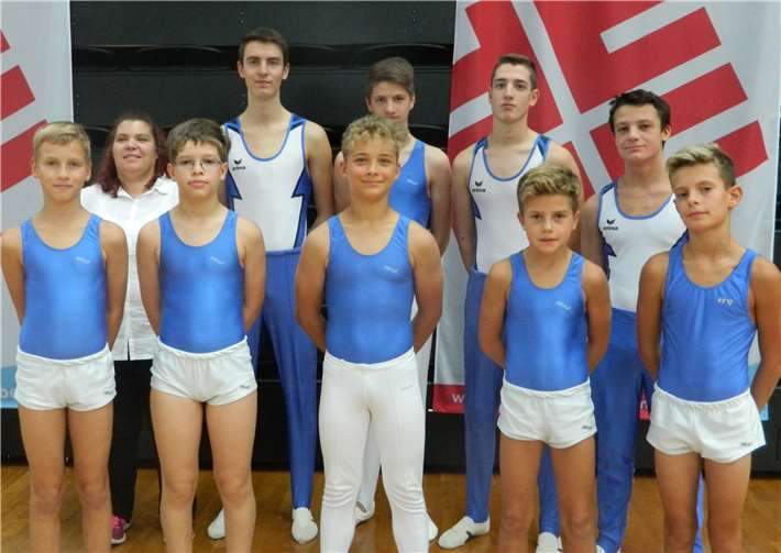 Trotz geringer Teilnahme anderer Vereine freuten sich die Turner der TG Polch über ihre Leistung. Ebenfalls mit dabei war Vereinskampfrichterin Monika Otto.privat