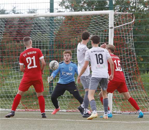 SV Kripp kassiert deutliche Niederlage Trotz kämpferischer Einstellung musste sich der SV Kripp dem Bezirksliga-Absteiger deutlich geschlagen geben. Foto: SV Kripp / Thorsten Stephan