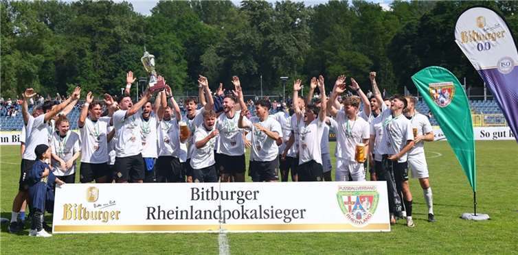 TuS Koblenz krönt sich zum Rheinlandpokalsieger 2024. Quelle: Fußballverband Rheinland e.V.