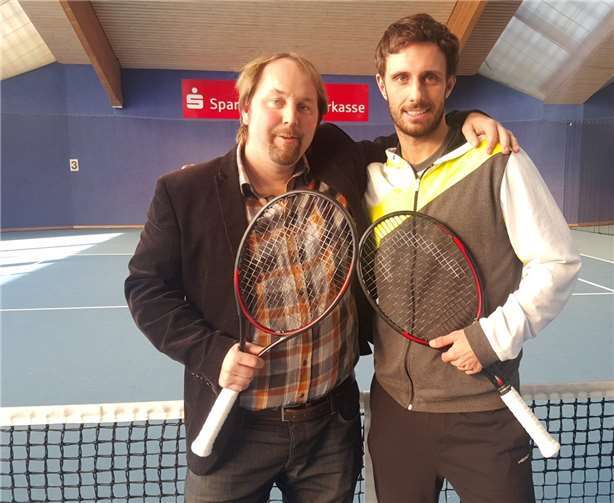 Turnierdirektor Heiko Hampl (li.) und Wildcard-Spieler Urs Breitenberger. Koblenz Open