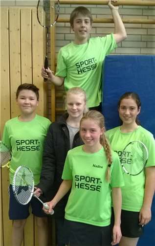 U 15: (v.l.n.r.) Nico Freund, Kilian Wolf, Nina Kamphowe, Nadine Wolf und Lea Schikalla.