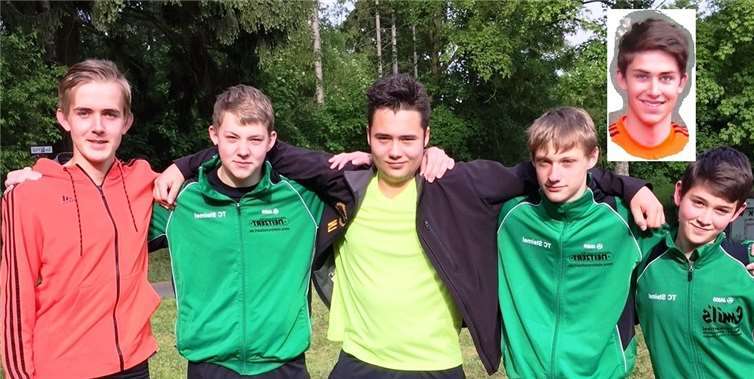 U-18-Team -M- Vizemeister 2016 gemeldet waren (v.l.n.r.): Julian Stallmann, Emil Müller, Lennart Neitzert, Sven Schuh, Jonas Vohl, Adrian Beck.
