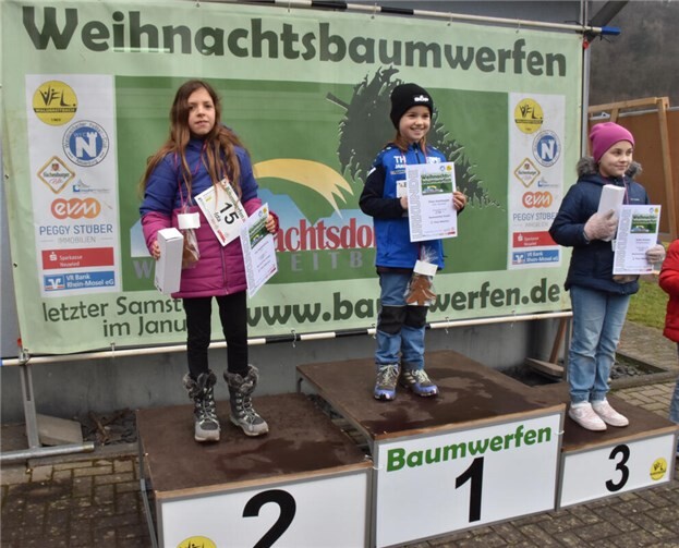 U12 Mädchen auf dem Treppchen: v.l.n.r.: Ida Heppenstrick, Thea Hautkappe, Katia Siatko. 