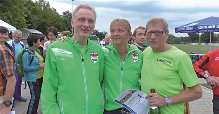 Läufer des Lauftreff TV Urbar erfolgreich im September Udo, Almuth und Herbi in Weitersburg.