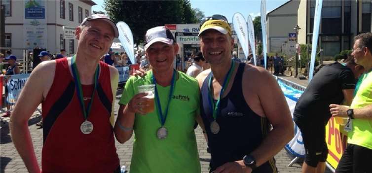 Udo, Almuth und Pit mit verdientem Kaltgetränk im Ziel. privat