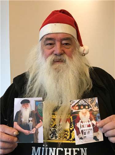 Udo Bläß ist auch als Weihnachtsmann gefragt.Fabian Mohr