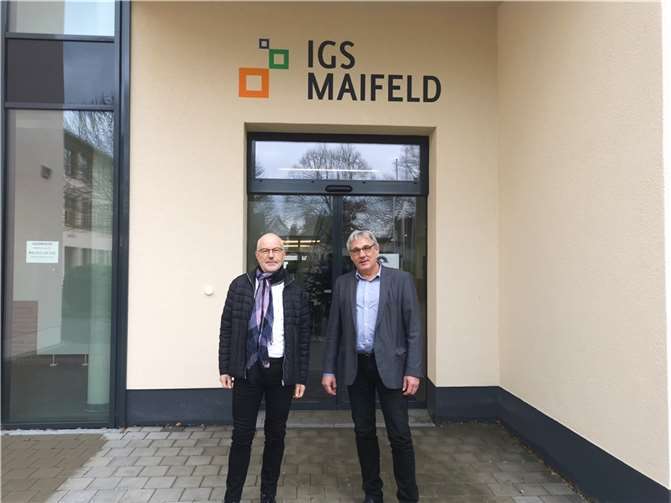 Udo Link und Malte Möbius. Quelle: IGS Maifeld