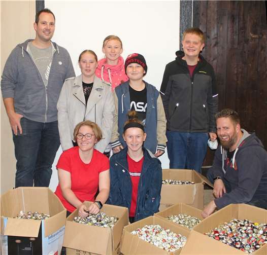 Über 11.000 Kronkorken sammelte die Schützenjugend.Foto: Christian Klein